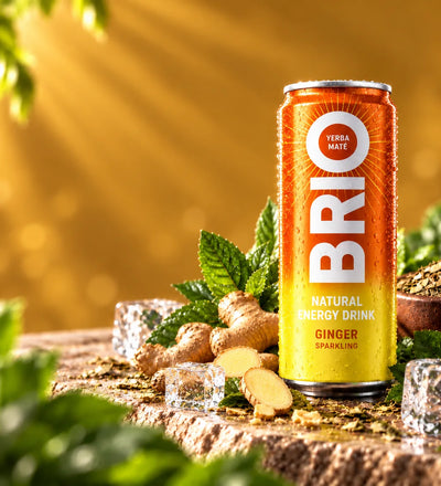 Canette BRIO Gingembre avec gingembre frais et glaçons