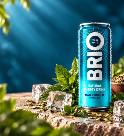 Canette BRIO Maté Original avec feuilles de maté et glaçons