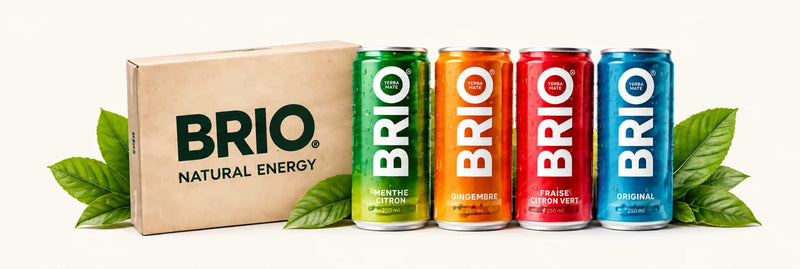 Un colis BRIO et les quatre saveurs en canettes
